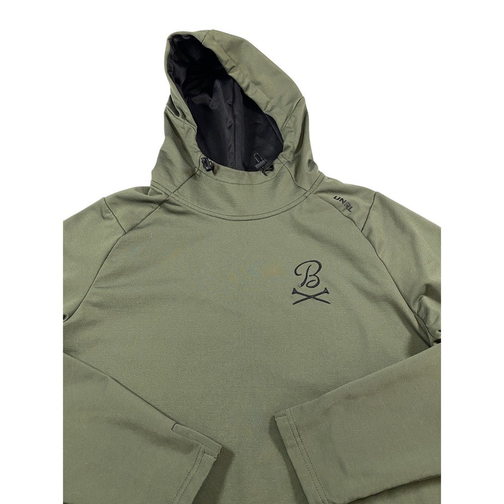 UNRL x Barstool Sports Golf Hoodie Medium Olive Green Athletic Tech Pullover